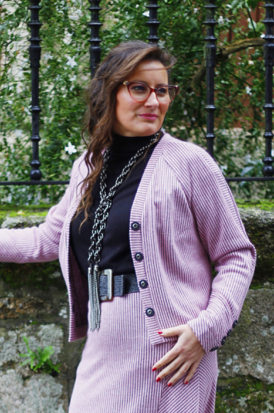 Chaqueta punto canalé
