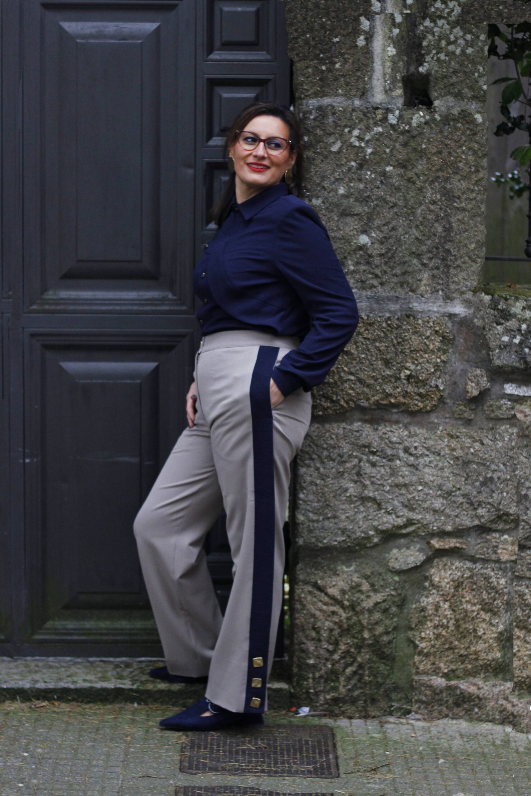 Pantalón combinado