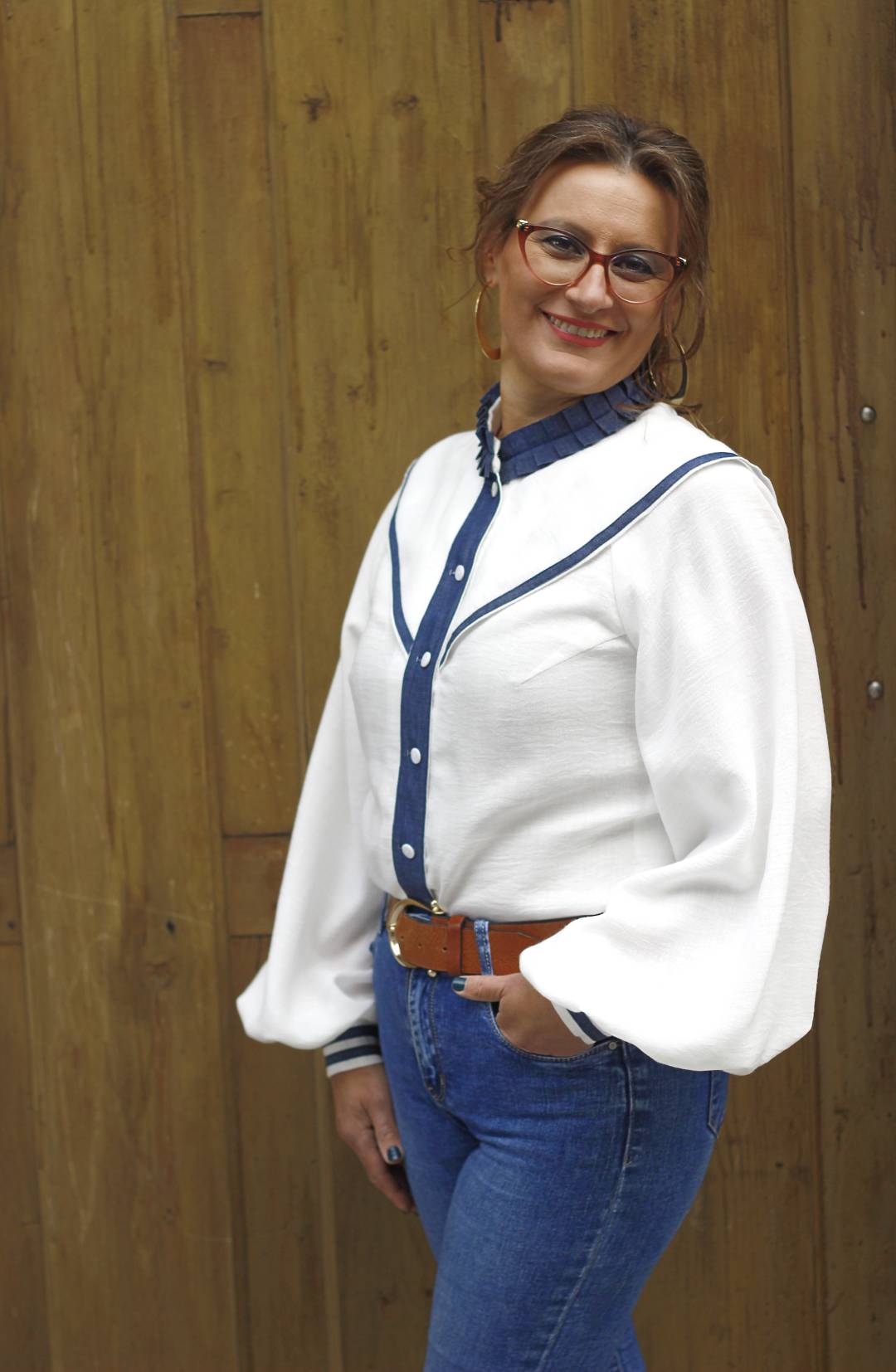 Camisa manga abullonada