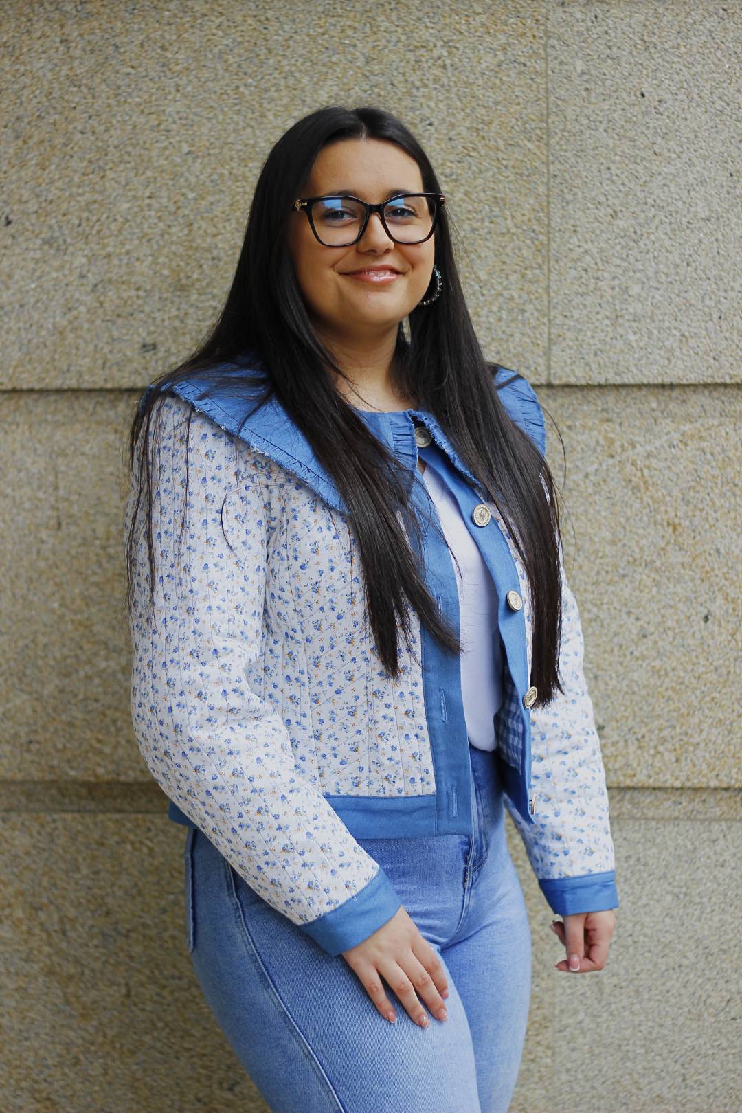 Chaqueta matelassé-cuello