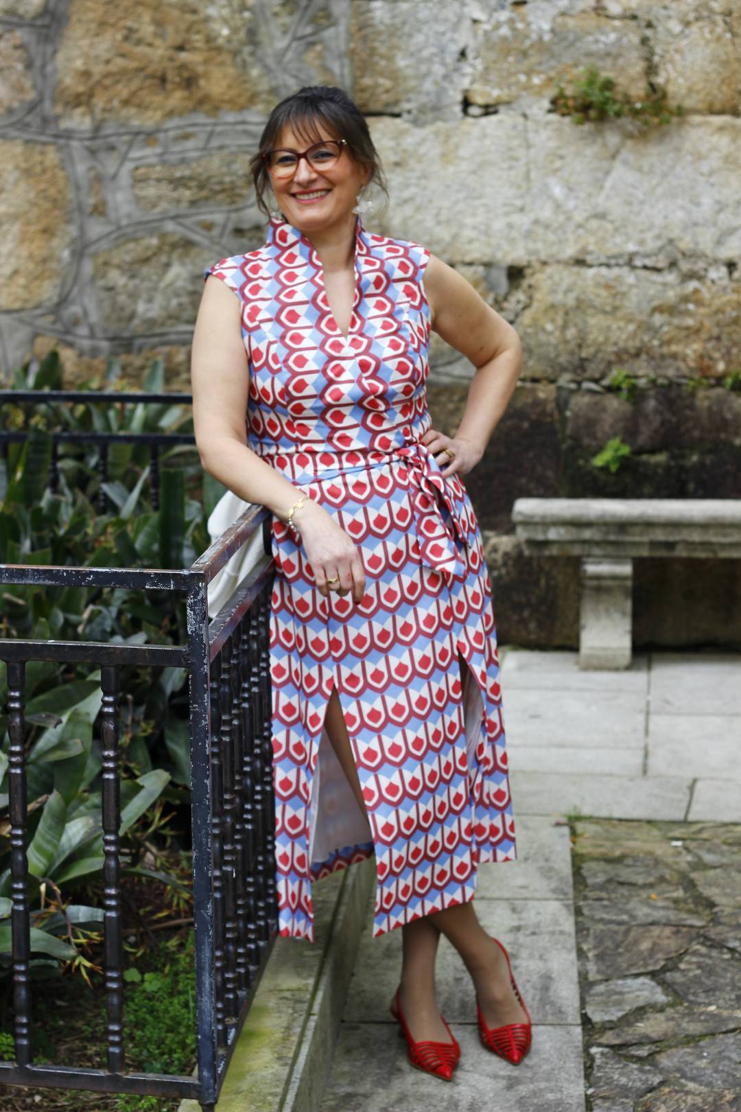 Vestido cuello chimenea