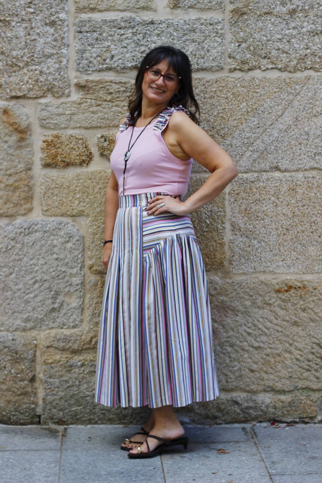Falda rayas